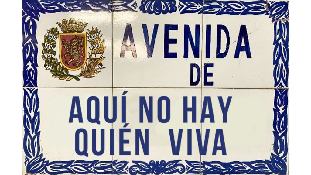 Placa del nuevo barrio de Zaragoza.