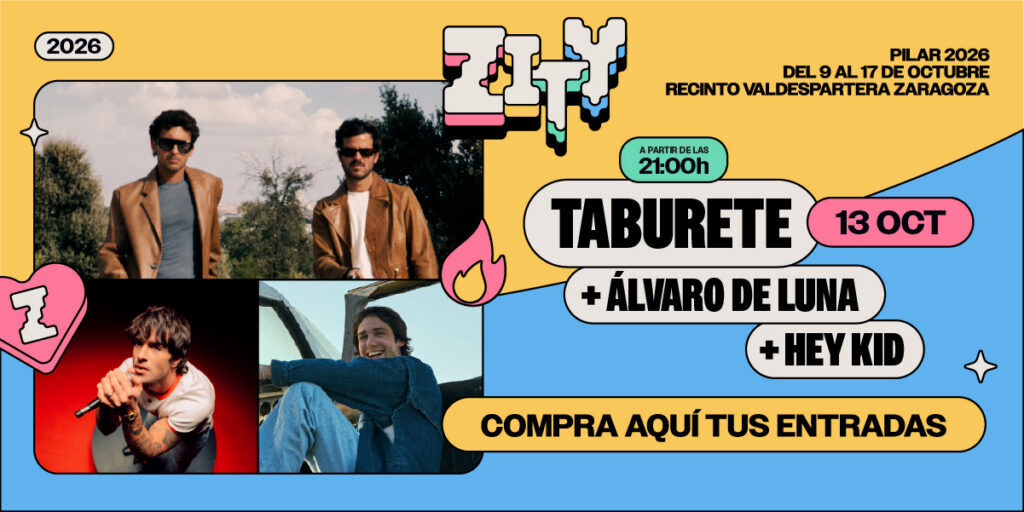 Venta de entradas de concierto de Taburete, Álvaro de Luna y Hey Kid
